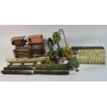 A Collection of Various O Gauge Railway Track, Scenery and Carriages (All In Need of Attention)