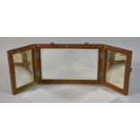 A Late/Early 20th Century Triple Folding Travel Mirror, Formerly Would Have Formed Part of a