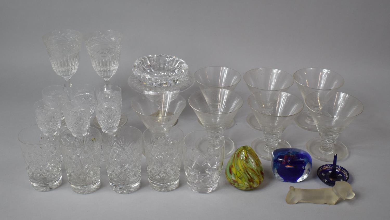 A Collection of Drinking Glasses to comprise Wines, Six Tudor Sherries, Tumblers, Air Twist Glasses, - Image 4 of 4