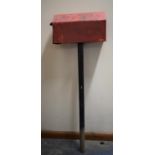 A Vintage American Style Metal Post Box on Stand