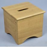 A Modern "Slot Top" Box Stool, 35cm Square