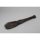 A Large 19th Century Chinese Calligraphy Brush with Water Buffalo Horn Handle, 23cm Long