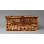 A Wicker Picnic Basket, Empty, 46cm wide