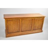 A Modern Oak Three Panelled Lift Top Coffer Chest, 115cm wide