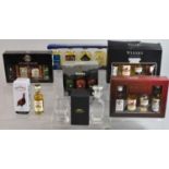 A Collection of Single Malt and Blended Scotch Whiskies in 5cl Bottles