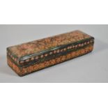 A North Indian Papier Mache Lacquered Pen Box, 20.5cm Wide