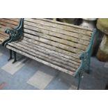 A Vintage Garden Bench, 126cm Wide