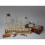 A Collection of Various Vintage Scientific Flasks, Tubes, Glassware etc