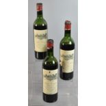Three Bottles of 1961 Chateau Calon-Segur Medoc, Premier Cru