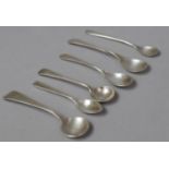 A Collection of Six Hallmarked Silver Condiment Spoons