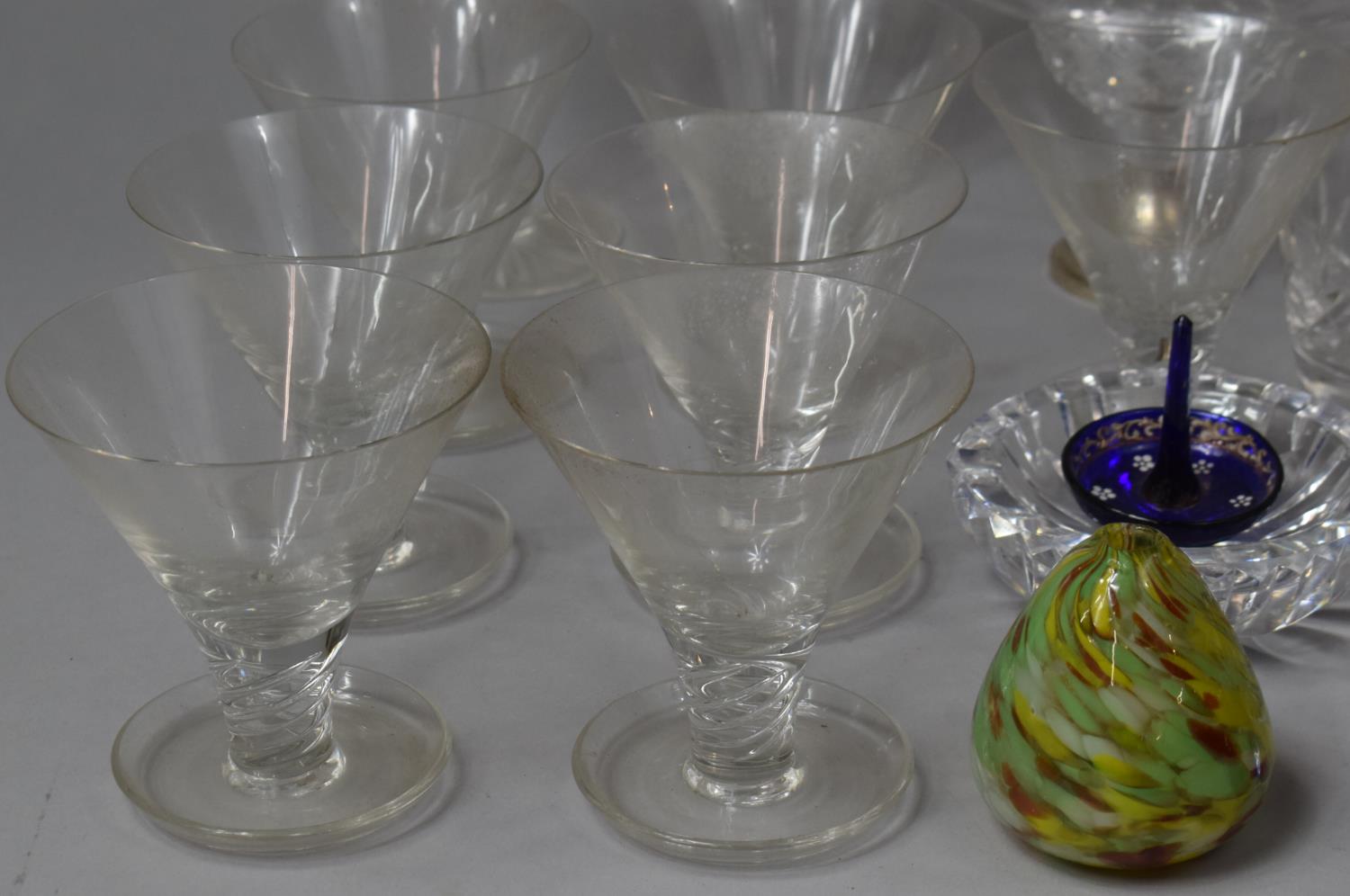 A Collection of Drinking Glasses to comprise Wines, Six Tudor Sherries, Tumblers, Air Twist Glasses, - Image 2 of 4