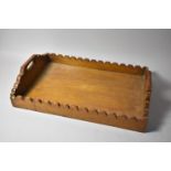 A Mid 20th Century Rectangular Two Handled Rectangular Galleried Drinks Tray, 44x29cm