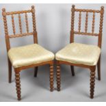 A Pair of Late 19th/Early 20th Bobbin Side Chairs