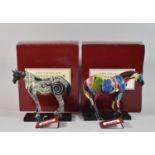 Two Boxed Painted Ponies, Anasazi Spirit Horse and Horsefeathers