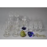 A Collection of Drinking Glasses to comprise Wines, Six Tudor Sherries, Tumblers, Air Twist Glasses,