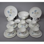 A Wedgwood Ice Rose Pattern Tea Set to comprise Six Mugs, Saucers and Side Plates, Milk Jugs and