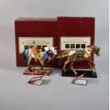 Two Boxed Painted Ponies, "Woodland Hunter" and "Dynasty Pony"