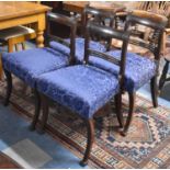 A Set of Four 19th Century Mahogany Framed Dining Chair with Pierced Centre Rails