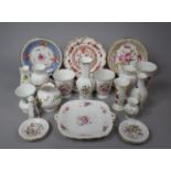 A Collection of Various Vases to include Aynsley Pembroke, Worcester, Coalport Ming rose and