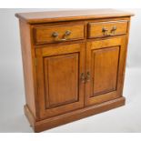 A Modern Oak Two Drawer Side Cabinet, 76cm Wide and 75cm High
