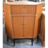 A 1970's Corner Secretaire Unit with Cupboard Base, 83cm wide