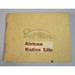 A Small Snapshots Photograph Album Containing Black and White Photos of Africa and Native Life