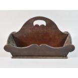 A Georgian Mahogany Two Division Cutlery Tray with Centre Carrying Handle, 41cm wide