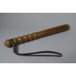 A Late 20th Century Turned Wooden Truncheon, 40cm Long