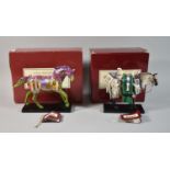 Two Boxed Painted Ponies, Ceremonial Pony and Floral Pony