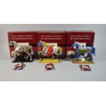 A Collection of Three Boxed Painted Ponies, Rolling Thunder, Runs the Bitterroot and Bunkhouse