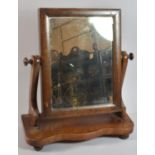 A Small Late Victorian/Edwardian Serpentine Fronted Dressing Table Mirror, 42cm high