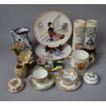 A Collection of Various Ceramics to comprise Commemorative Two Handled Loving Mug for The Queen