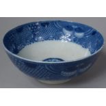 A 19th Century Transfer Printed Blue and White Pearlware Bowl, 22cm Diameter