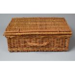 A Modern Wicker Picnic Basket, Empty, 45cm wide