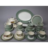 A Collection of Various Green and White Glazed Breakfast wares to comprise Wedgwood Covent Garden