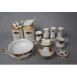 A Collection of Royal Albert Old Country Roses to comprise Two Lidded Storage Pots, Vases,