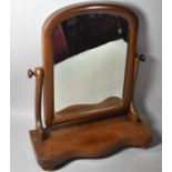 A Late Victorian/Edwardian Mahogany Swing Dressing Table Mirror on Serpentine Plinth Base, 54cm high