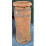 A Vintage Cylindrical Terracotta Chimney Pot, 81cm high
