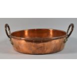 A Late 19th/Early 20th Century Circular Copper Two Handled Cooking Pan, 30cm Diameter