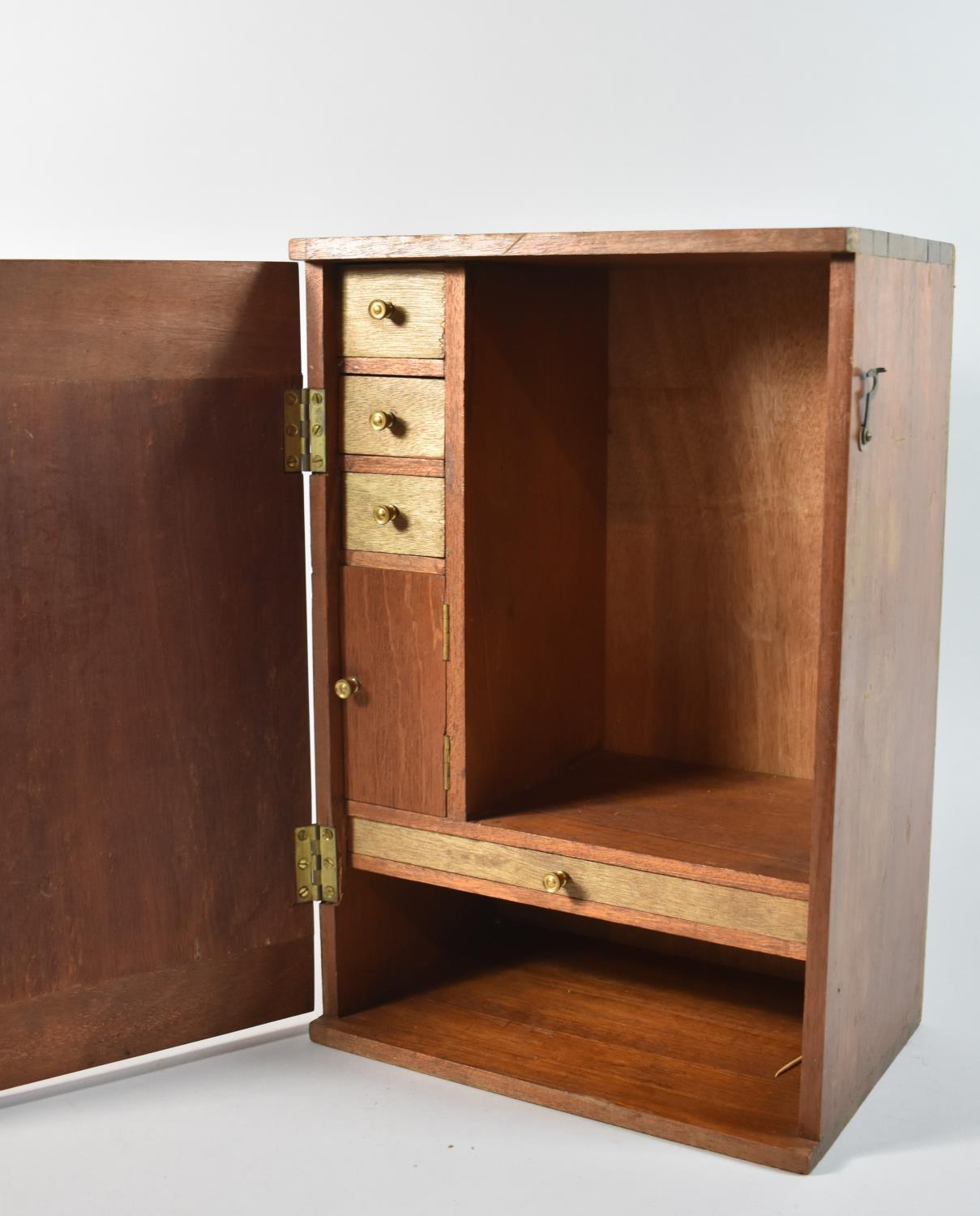 An Edwardian Mahogany Microscope Box, Fitted Interior, 26cm Wide and 38cm High - Image 2 of 3