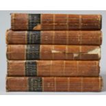 Five Early 19th Century Volumes of Lady's Monthly (1805, 1813, 1820, 1822, 1828), (Condition Flaws