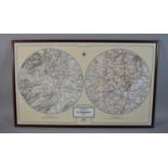 A Framed Ordnance Survey Map for Llanyblodwel 1880 and 2000