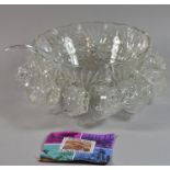 A Mid 20th Century Arlington 26 Glass Punch Bowl Set