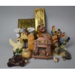 A Collection of Various Animal and Bird Ornaments, Brass Plates etc