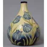 A Large Tube Lined Vase Having Tulip Pattern In the Style of Moorcoft but with Dubious Printed Mark,