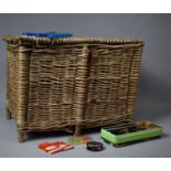A Wicker Basket Containing Small Quantity of Angling Accessories, 53cm wide