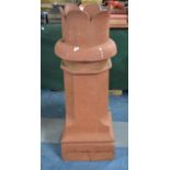A Large Castellated Terracotta Chimney Pot, 97cm high