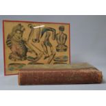 A Bound French Volume, Pages D'Alsace et Lorraine Together with a Framed French Print, Pantins