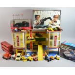 A Mid 20th Century Toy Garage Together with a Collection of Diecast Vehicles, Radio Controlled