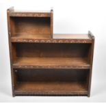 A Mid 20th Century Oak Stepped Bookcase, 73cm Wide